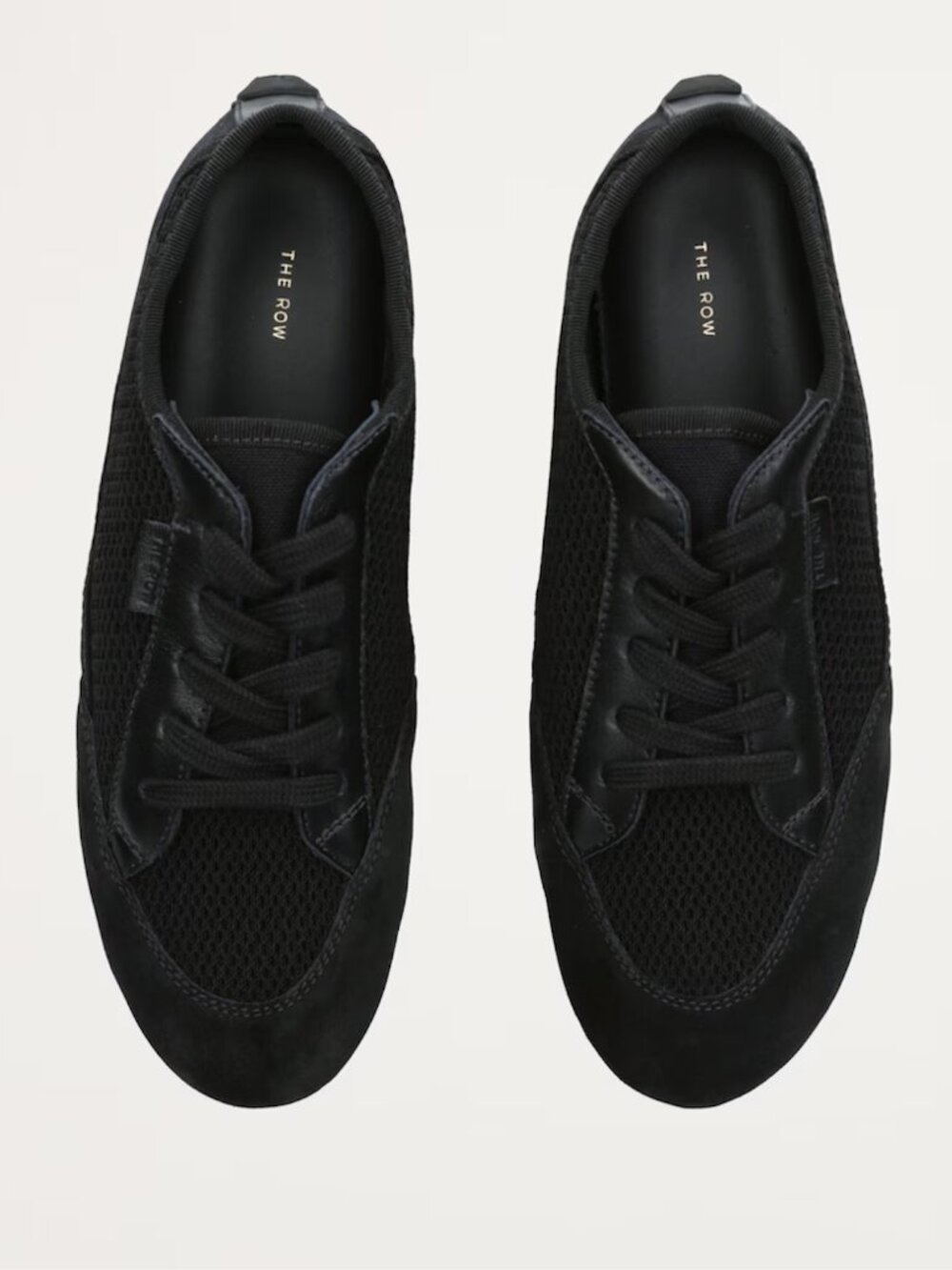 The Row - Bonnie Low Top Lace Up Sneakers - Black - Picture 3 of 8